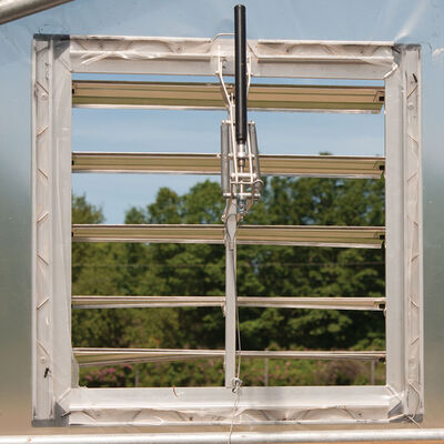 High Tunnel Vent w/ Auto Opener &ndash; 12" x 12" Vents and Vent Openers