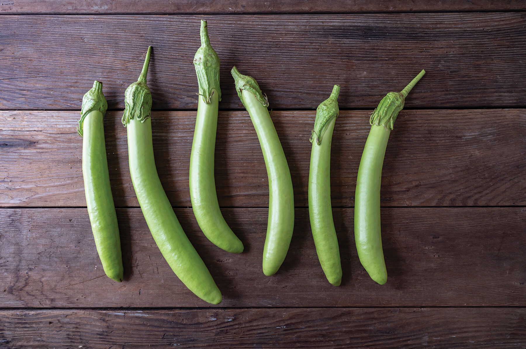 Summer Emerald Asian Eggplants