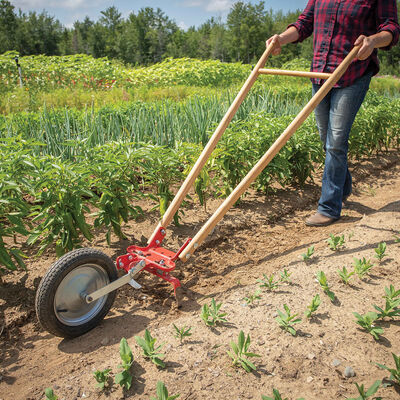 Glaser Wheel Hoe with 12" Oscillating Hoe Glaser Wheel Hoe